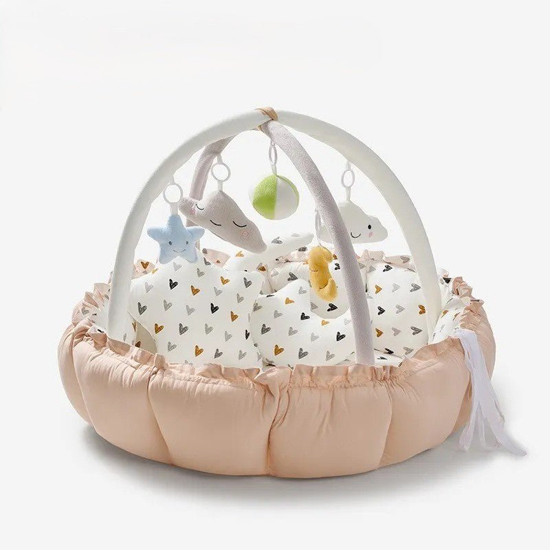 CalmiNest 5-in-1 Baby Lounger, Tummy Time & Activity Gym Mat - Elvelin