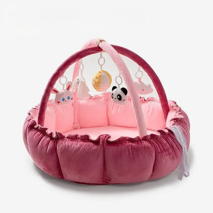 CalmiNest 5-in-1 Baby Lounger, Tummy Time & Activity Gym Mat - Elvelin