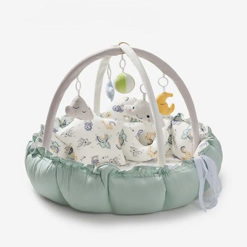 CalmiNest 5-in-1 Baby Lounger, Tummy Time & Activity Gym Mat - Elvelin
