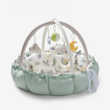 CalmiNest 5-in-1 Baby Lounger, Tummy Time & Activity Gym Mat - Elvelin