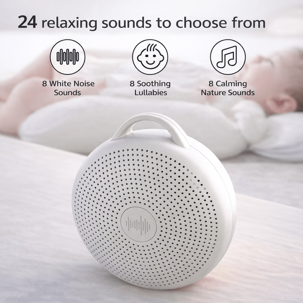 CozyCalm™ Portable Baby Sleep Sound Machine with Night Light & Bluetooth - Elvelin baby sleep