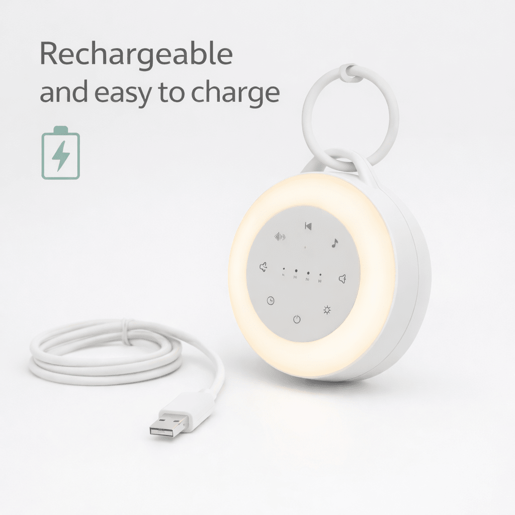 CozyCalm™ Portable Baby Sleep Sound Machine with Night Light & Bluetooth - Elvelin baby sleep