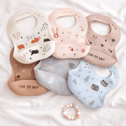 CozyCatch Soft Silicone Waterproof Baby Bib - Elvelin