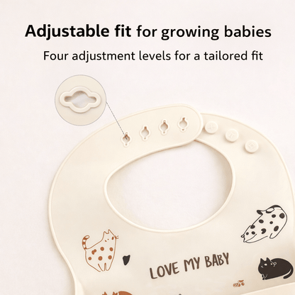 CozyCatch Soft Silicone Waterproof Baby Bib - Elvelin