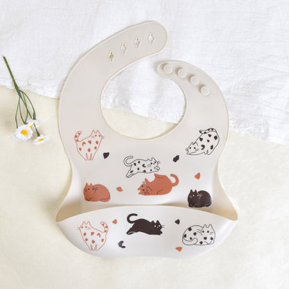 CozyCatch Soft Silicone Waterproof Baby Bib - Elvelin