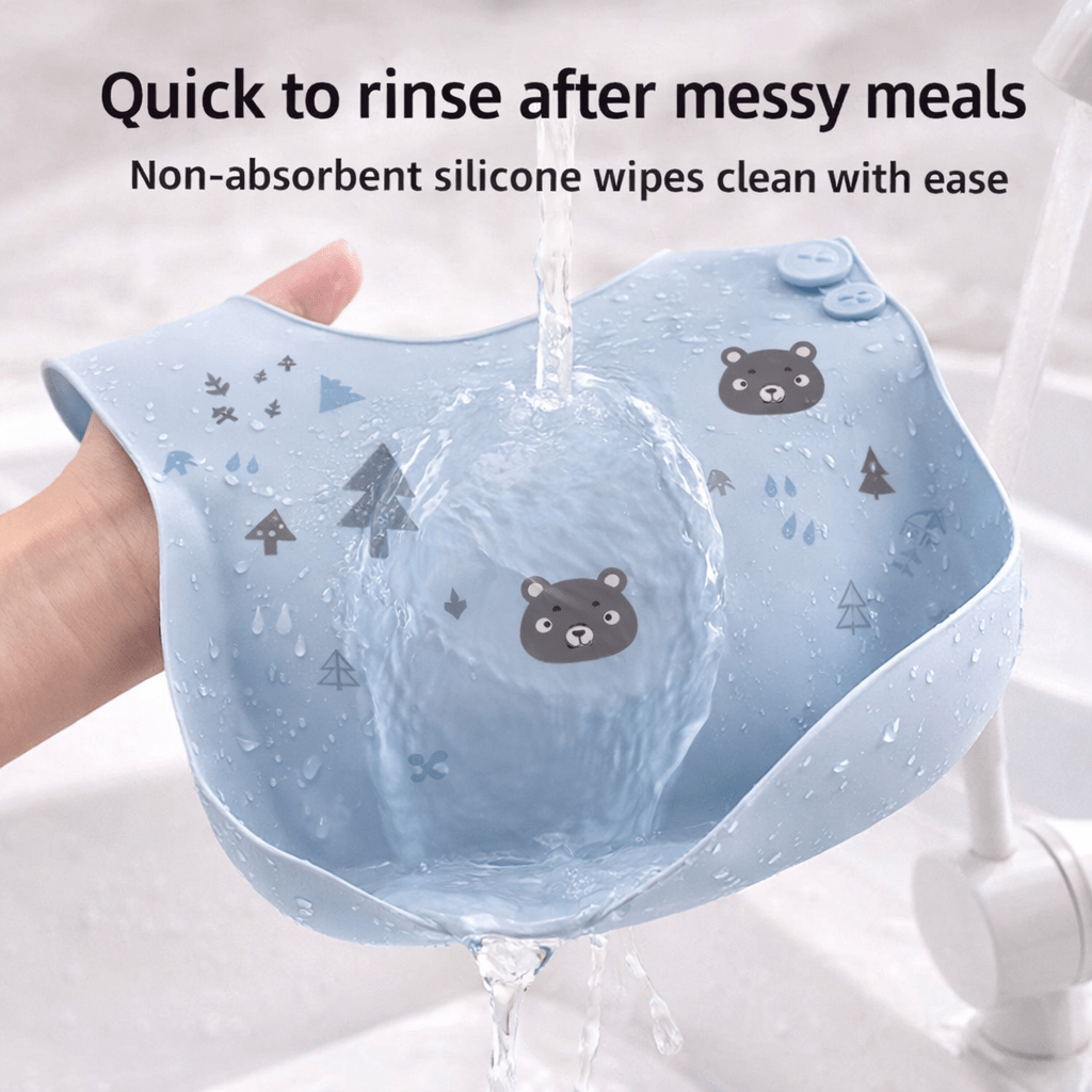 CozyCatch Soft Silicone Waterproof Baby Bib - Elvelin