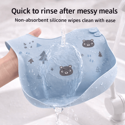 CozyCatch Soft Silicone Waterproof Baby Bib - Elvelin