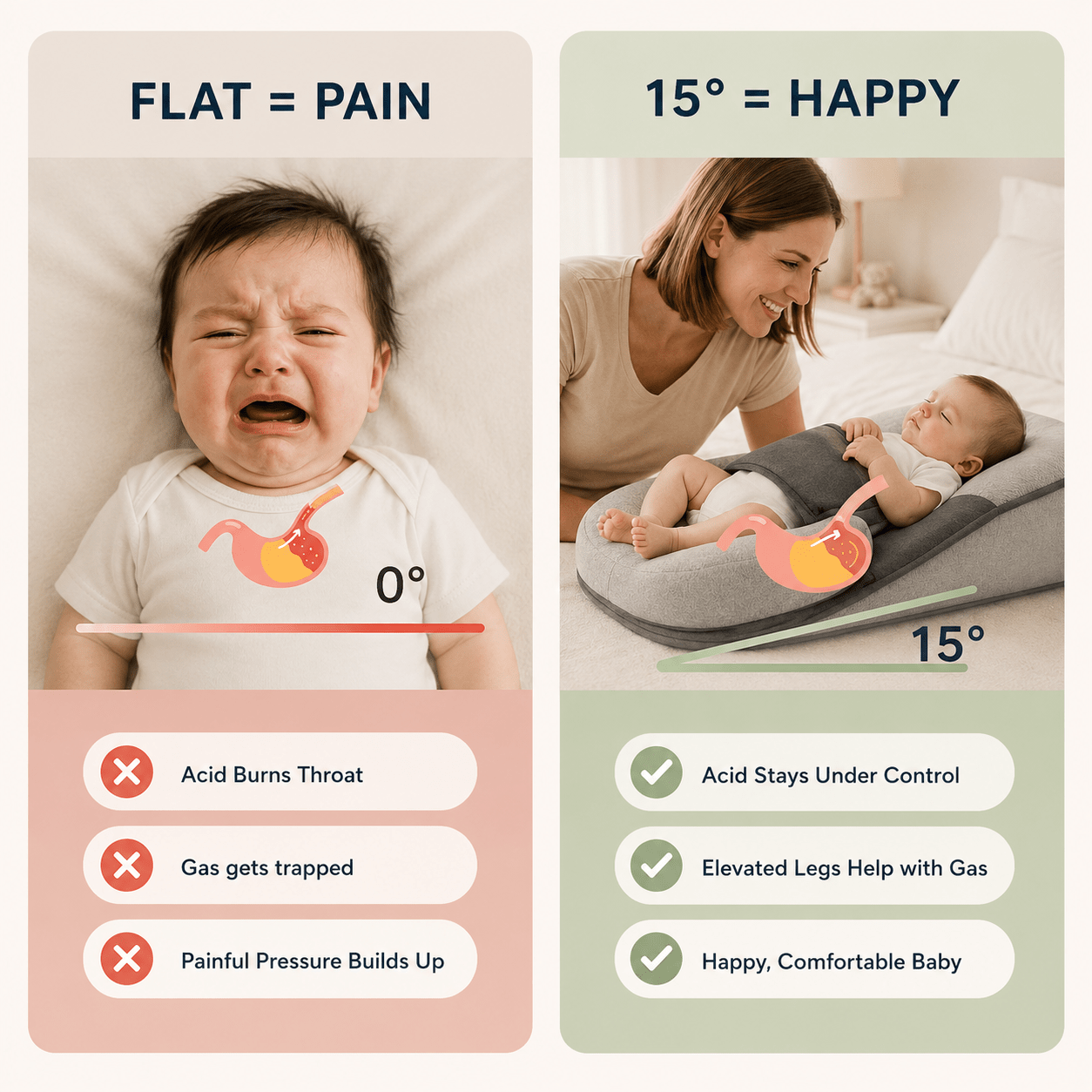 CozyNest Anti Reflux & Colic Baby Cradle - Elvelin