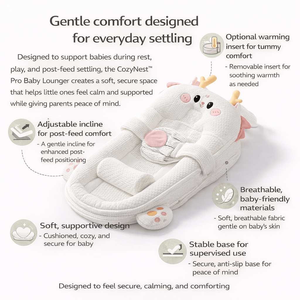 CozyNest™ Pro: Baby Reflux Relief & Comfort Settler - Elvelin baby sleep