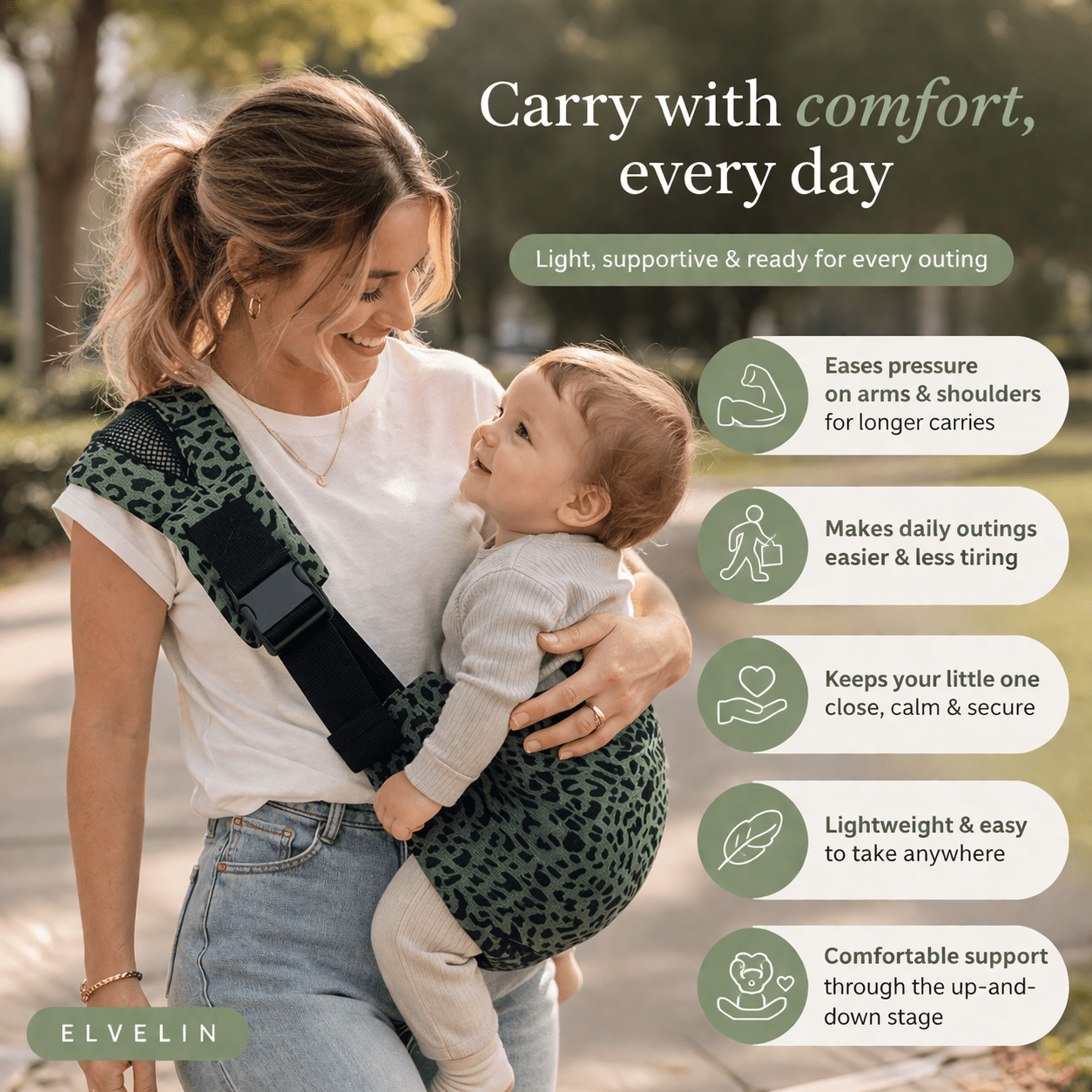 CuddleLift Hands - Free Toddler Carry Support - Elvelin